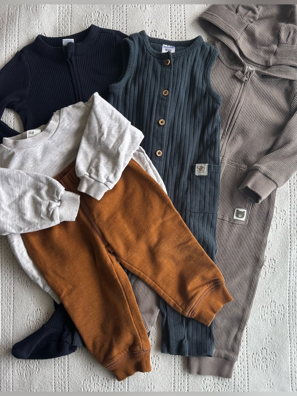 Baby Boy Bundle 6–9M | Cozy Neutrals + Everyday Set